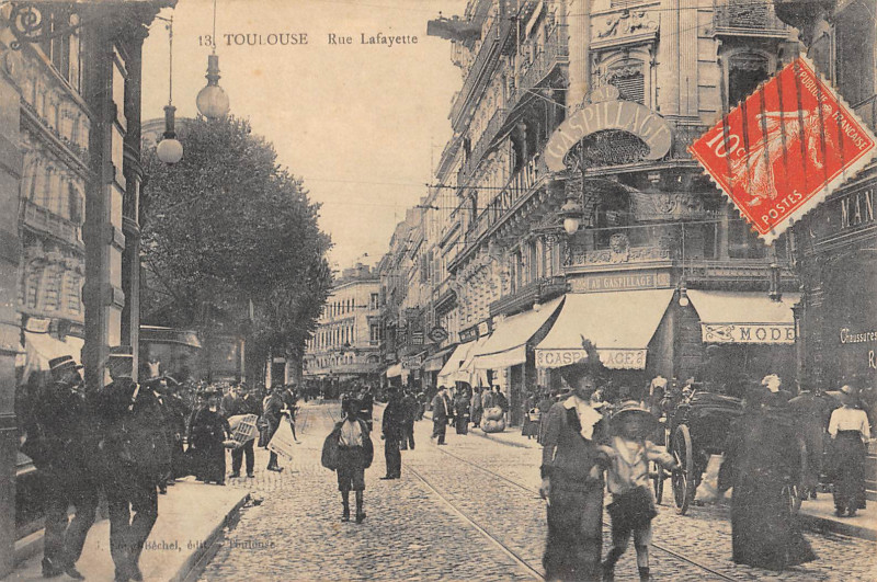 Carte postale ancienne Toulouse Rue Lafayette à Toulouse