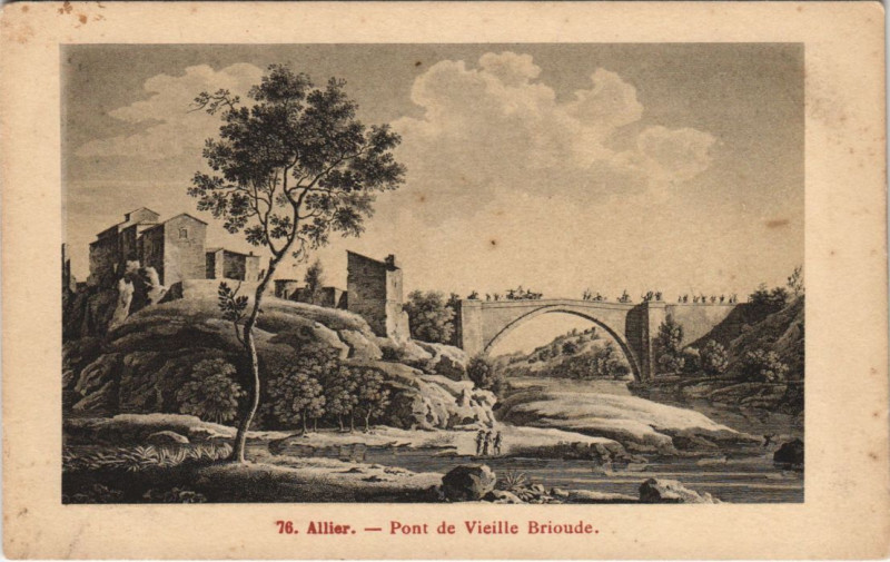 Carte postale ancienne Brioude Pont de Vieille Brioude
