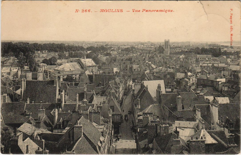 Carte postale ancienne Moulins Vue Panoramique à Moulins