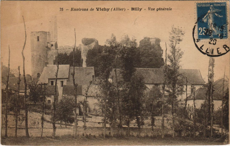 Carte postale ancienne Billy Vue Generale à Billy