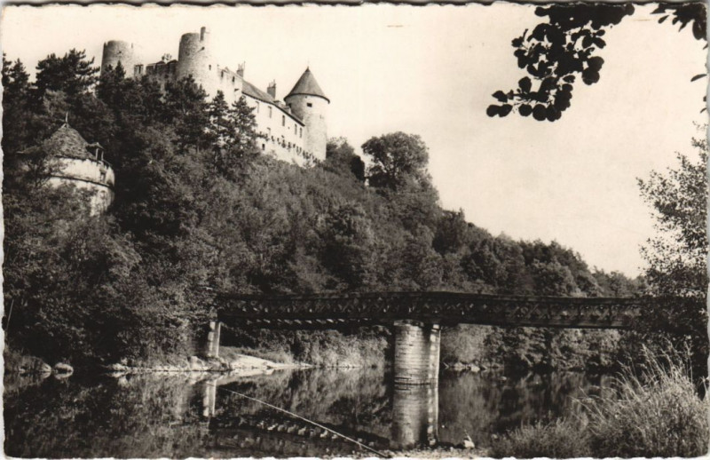 Carte postale ancienne Saint-Bonnet-de-Rochefort Le Vieux Pont et le Chateau des Oies à Saint-Bonnet-de-Rochefort