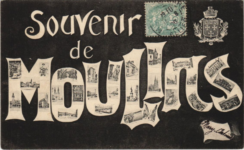 Carte postale ancienne Moulins Scenes à Moulins