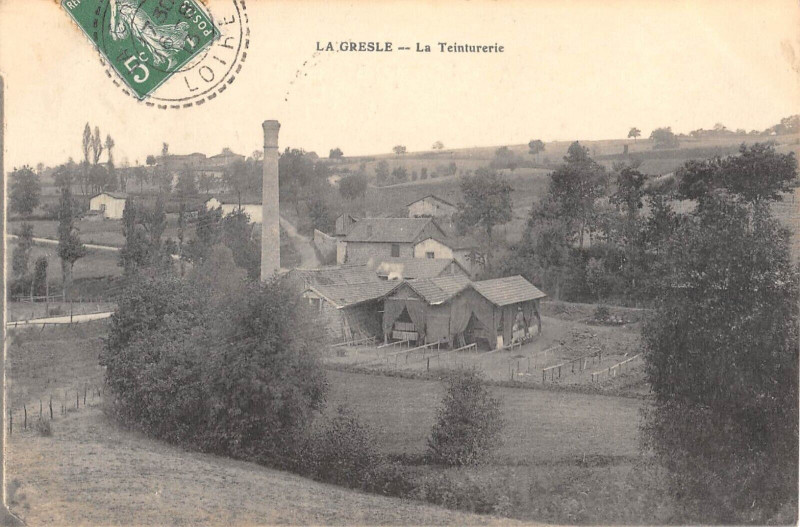 Carte postale ancienne La Gresle La Teinturerie à La Gresle