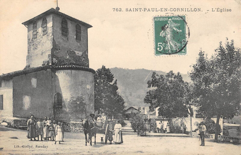 Carte postale ancienne Saint Paul En Cornillon Eglise à Saint-Paul-en-Cornillon