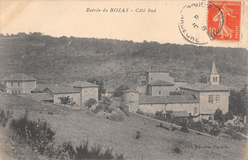 Carte postale ancienne Entree Du Bozas Cote Sud à Bozas