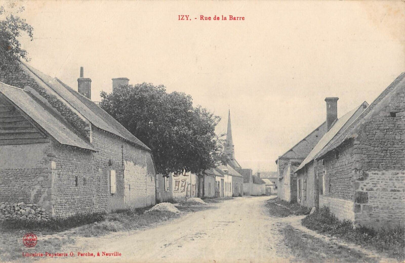 Carte postale ancienne Izy Rue De La Gare