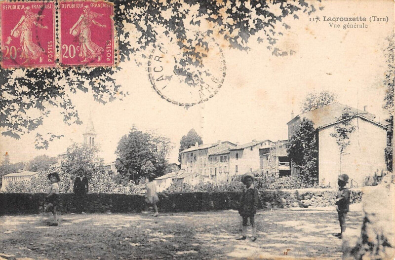 Carte postale ancienne Lacrouzette Vue Generale à Lacrouzette