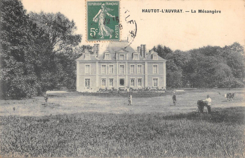 Carte postale ancienne Hautot L'Auvray La Mesangere à Hautot-l'Auvray