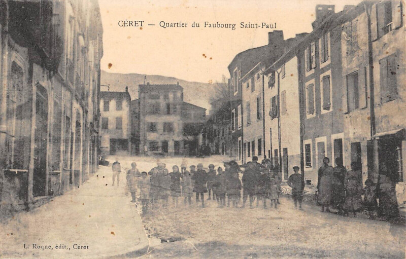 Carte postale ancienne Ceret Quartier Du Faubourg Saint Paul à Ur