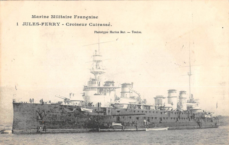 Carte postale ancienne Marine Militaire Le Jules Ferry Cuirasse