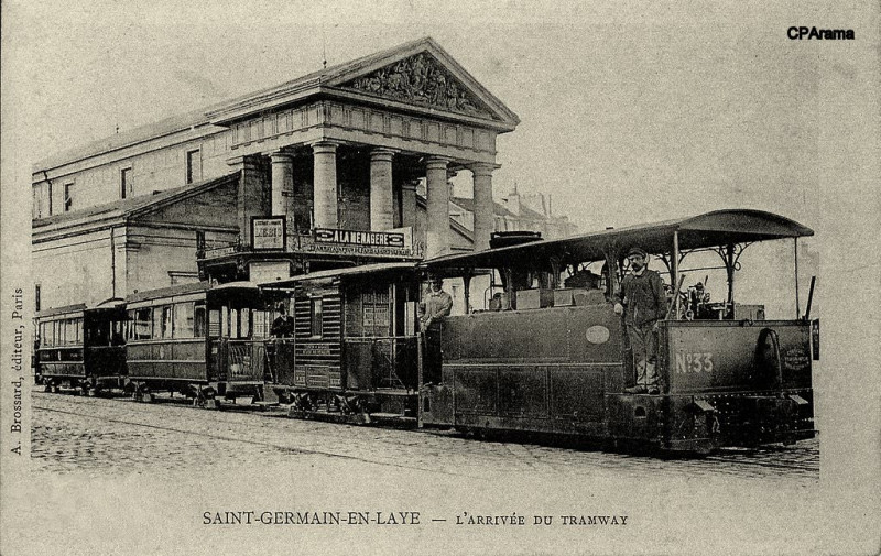 Carte postale ancienne Saint-Germain-En-Laye - L'Arrivee Du Tramway