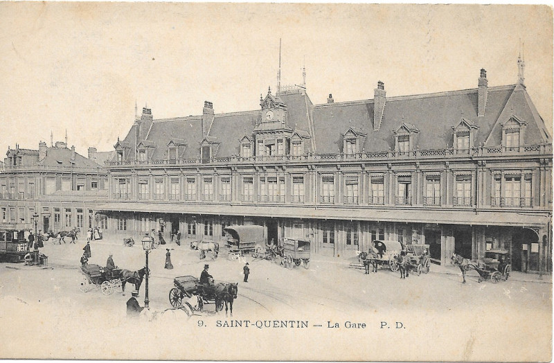 Carte postale ancienne Saint-Quentin Gare 25