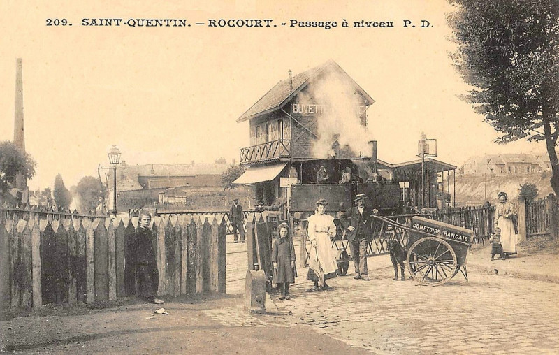 Carte postale ancienne Rocourt gare11