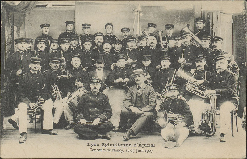 Carte postale ancienne Carte postale, Lyre Spinalienne d'Epinal, Concours de Nancy, 16,17 Juin 1907