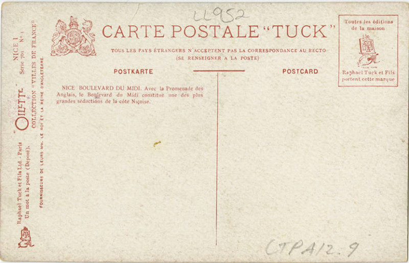 Carte postale ancienne Nice.-La Promenade Du Midi. 761-1 (Nby 418139)