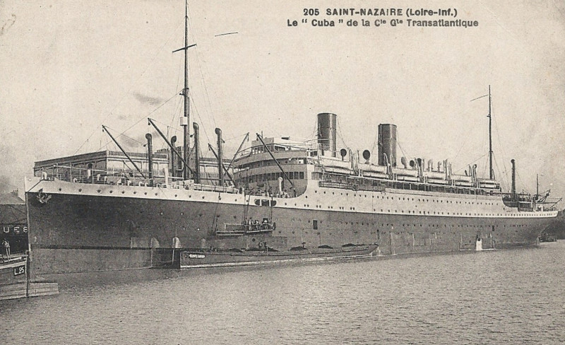 Carte postale ancienne Photo paquebot cuba