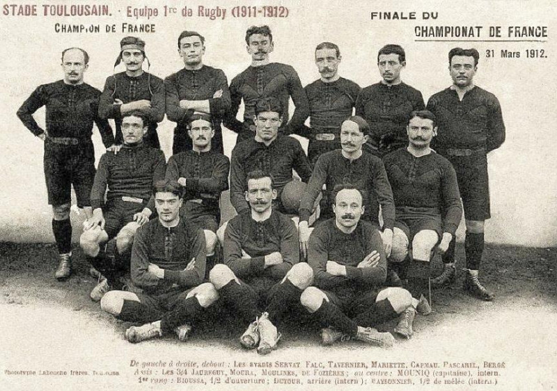 Carte postale ancienne 1912, Stade toulousain, finale du championnat de France du 31 mars