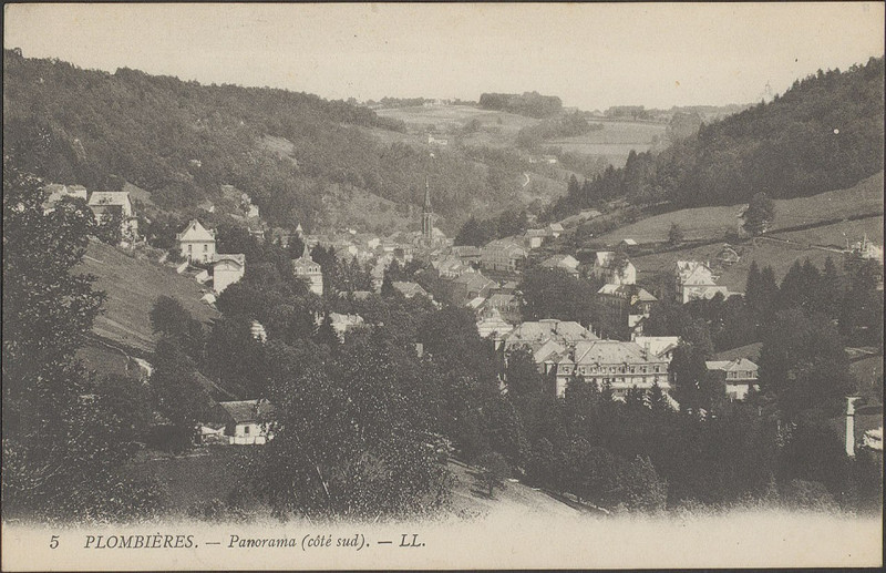 Carte postale ancienne Carte postale, Plombières, Panorama (côté sud)