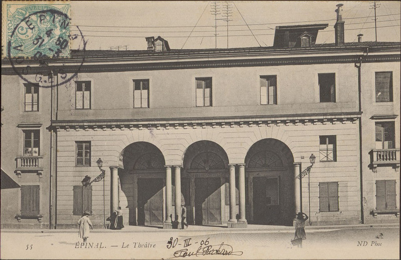 Carte postale ancienne Carte Postale, Epinal, Le Théâtre 2