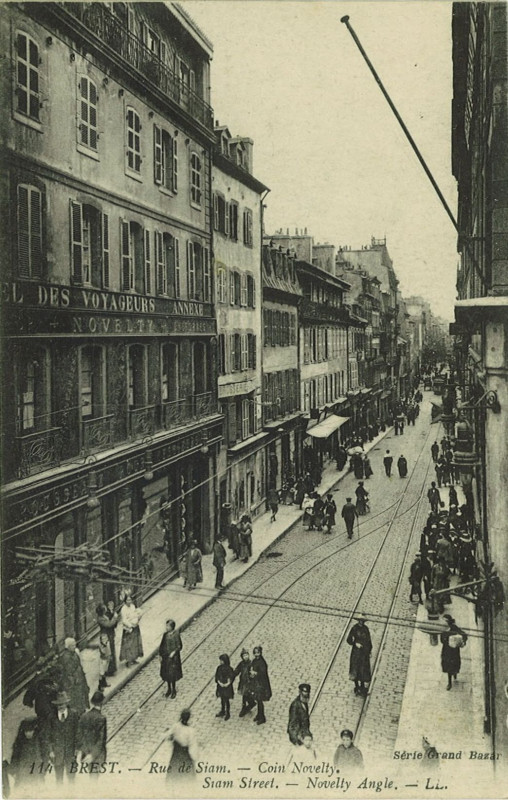 Carte postale ancienne Btv1b10106123j rue de siam à Brest