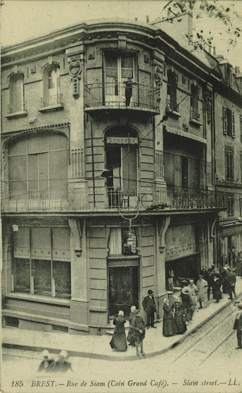 Carte postale ancienne Btv1b101061206 rue de siam à Brest