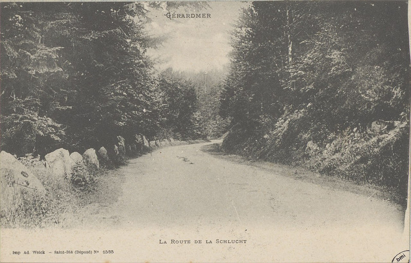 Carte postale ancienne Carte postale, Gérardmer, La Route de la Schlucht