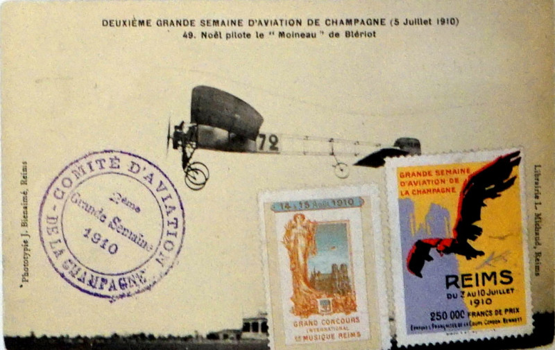 Carte postale ancienne 1910 Noel sur Blériot 102183 à Bétheny