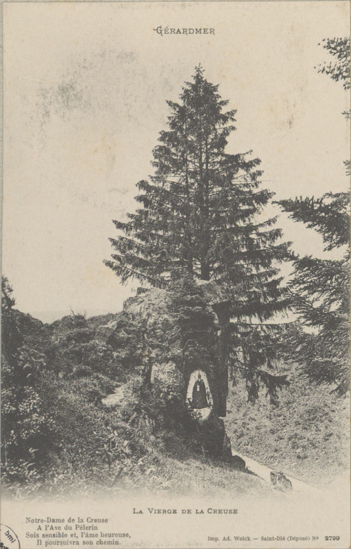 Carte postale ancienne Carte postale, Gérardmer, La Vierge de la Creuse