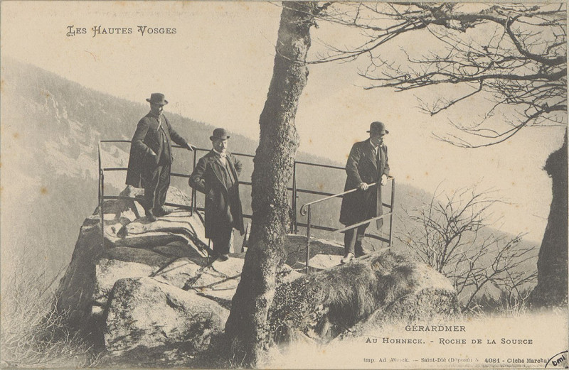 Carte postale ancienne Carte postale, Gérardmer, Au Hohneck, Roche de la source