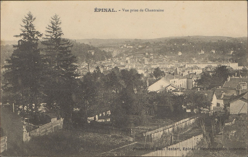 Carte postale ancienne Carte Postale, Epinal, Vue prise de Chantraine