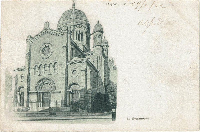 Carte postale ancienne Dijon. Synagogue (01) à Dijon