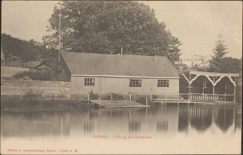 Carte postale ancienne Carte postale, Epinal, L'Etang de Chantraine