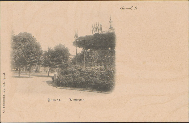 Carte postale ancienne Carte postale, Epinal, Kiosque