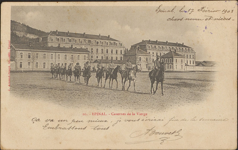 Carte postale ancienne Carte postale, Epinal, Casernes de la Vierge