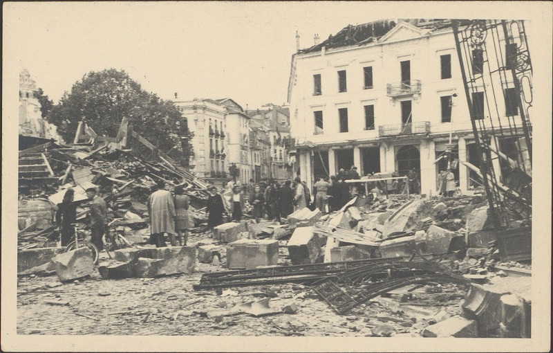 Carte postale ancienne Carte postale, Epinal, Après les bombardements de 1944 22