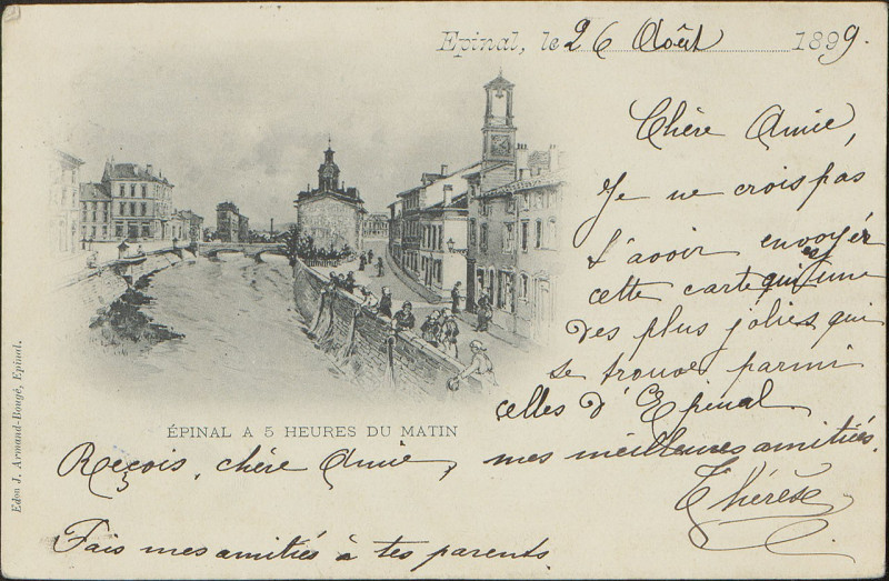 Carte postale ancienne Carte postale, Epinal à 5 heures du matin