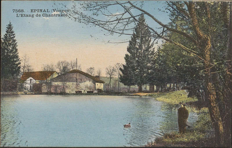 Carte postale ancienne Carte postale, Epinal (Vosges), L'Etang de Chantraine