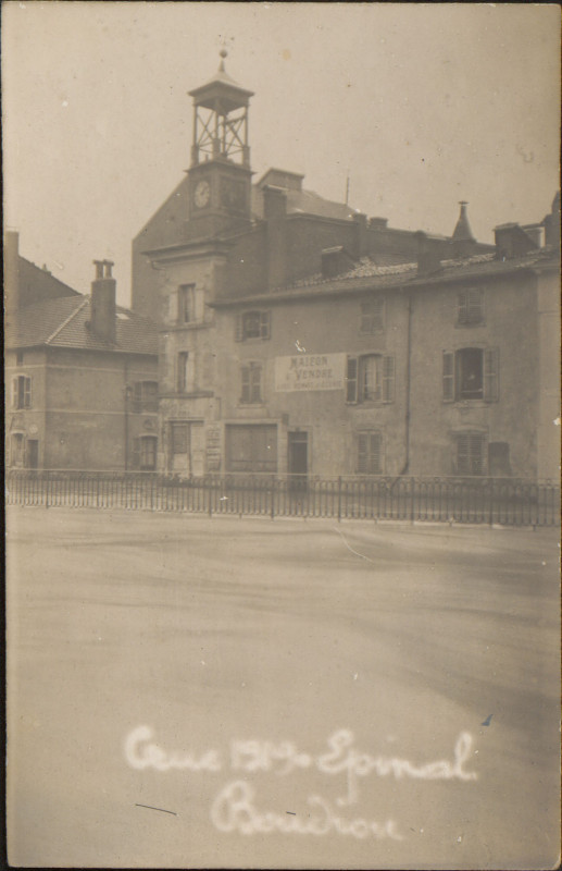 Carte postale ancienne Carte postale, Crue 1919, Epinal, Boudiou