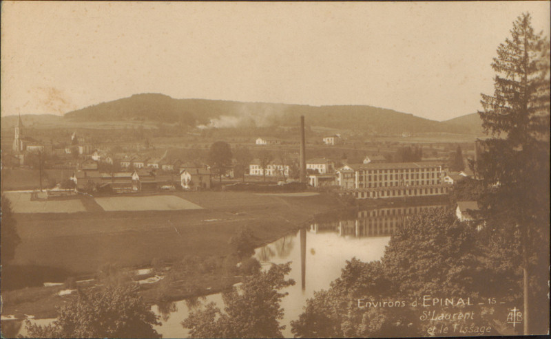 Carte postale ancienne Carte Postale, Environs d'Epinal, St Laurent et le tissage