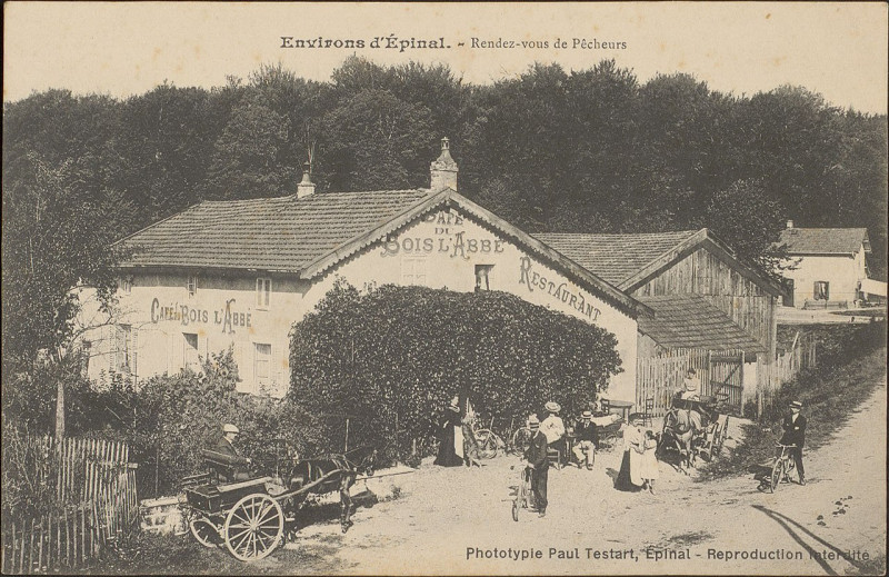 Carte postale ancienne Carte postale, Environs d'Epinal, Rendez-vous de Pêcheurs