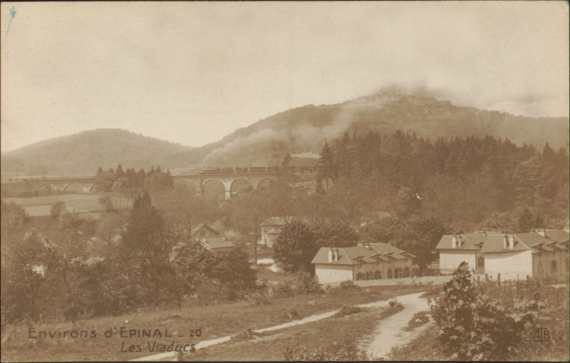 Carte postale ancienne Carte postale, Environs d'Epinal, Les Viaducs