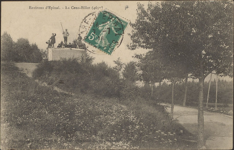 Carte postale ancienne Carte postale, Environs d'Epinal, La Cens-Billot (465 m)