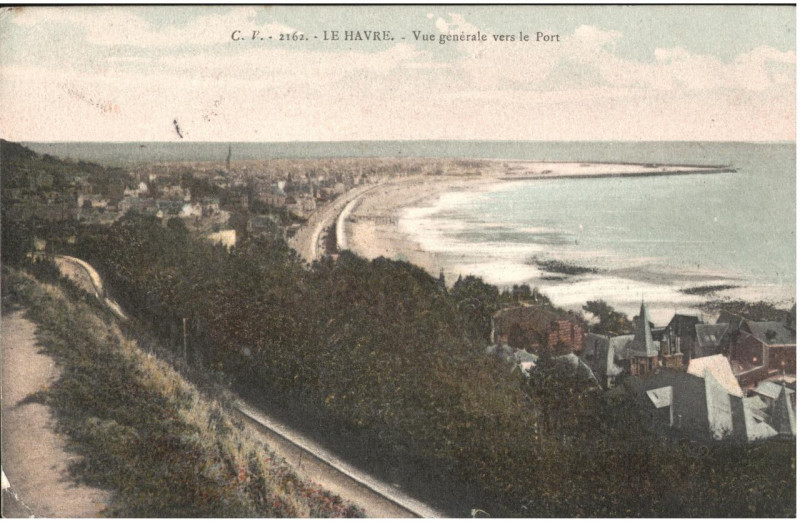 Carte postale ancienne Postcard of Le Havre Vue generale vers le Port sent November 1914 (6223287621) à Sainte-Adresse
