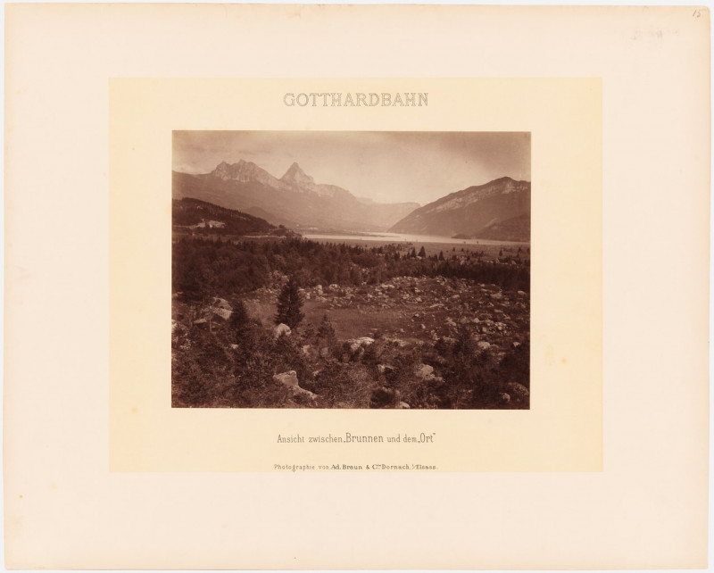 Carte postale ancienne Sbb Historic - F 111 00003 019 - Ansicht zwischen Brunnen und dem Ort.tiff