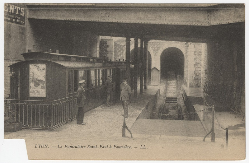 Carte postale ancienne Funiculaire Saint Paul 02