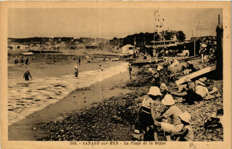 Carte postale ancienne Sanary-sur-Mer - La Plage de la Reppe à Sanary-sur-Mer