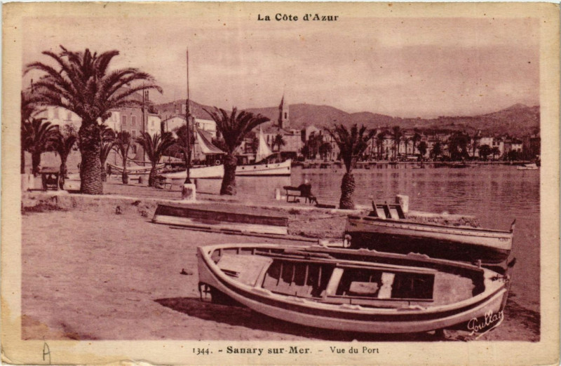 Carte postale ancienne Sanary-sur-Mer - Vue du Port à Sanary-sur-Mer