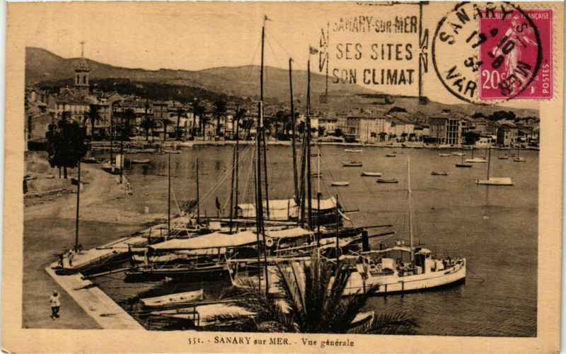 Carte postale ancienne Sanary-sur-Mer - Vue générale à Sanary-sur-Mer