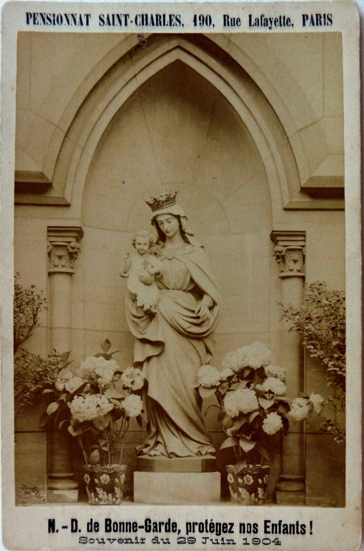 Carte postale ancienne Paris, pensionnat Saint-Charles (Jules David, 1904)
