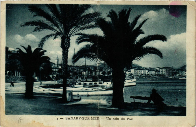 Carte postale ancienne Sanary-sur-Mer - Un coin du Port à Sanary-sur-Mer